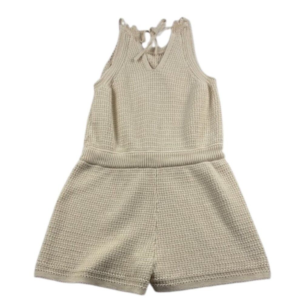 Universal Thread Crochet Romper Cream Women's Size L - Picture 7 of 9